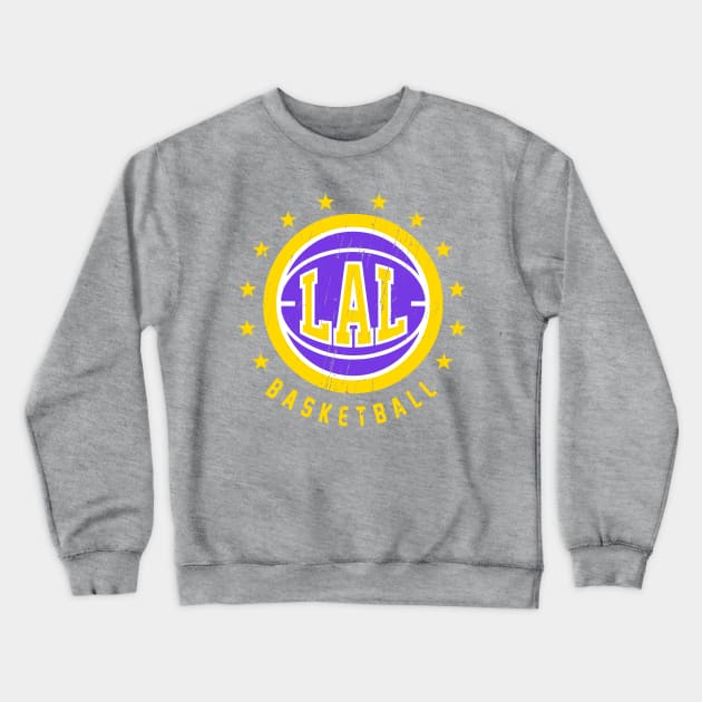 LAL Basketball Vintage Crewneck Sweatshirt by funandgames